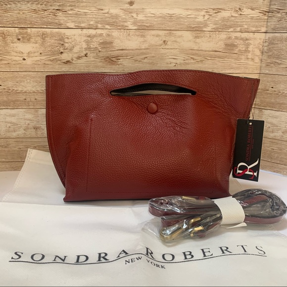 Sondra Roberts Small Leather Bag with Strap - Picture 3 of 9